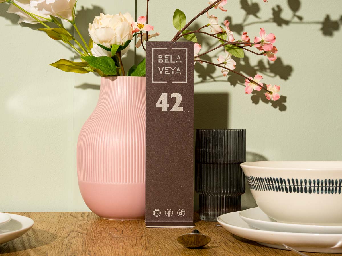 Numeri tavoli ristorante personalizzati con logo